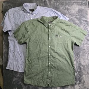 Brixton Mens Short Sleeve Button Down Shirt Bundle. Mens XL